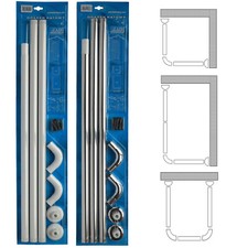 Corner U/L Shape Shower Curtain Rail - 3 Way Bath Pole - Shower Rail
