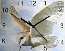 barn owl wall hanging clock owl clock flying barn owl