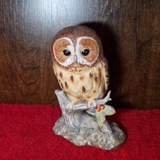 Royal Osborne Tawny Owl Porcelain Figurine – Hand Painted Wildlife Ornament