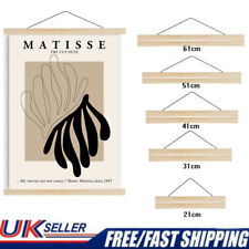 21/61CM Magnetic Wooden Poster Frame Painting Scroll A4/ A3 Photo Picture Hanger