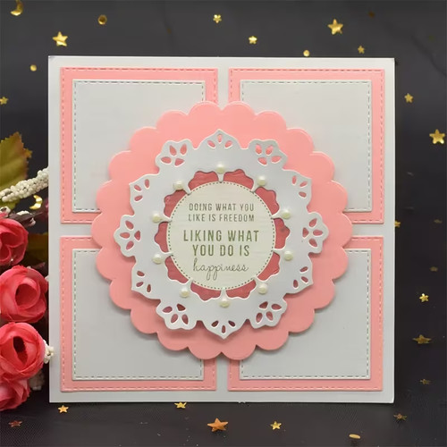 Circular frill doily - circular, lacy