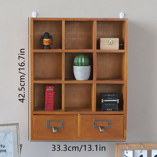 Grids wooden shelf bookcase - grids,