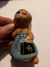 Pendelfin 'Lucy Pocket' Ornament Chip On One Toe Blue Lovely Lucy Pocket