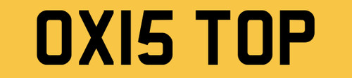 Number plate private - ox,