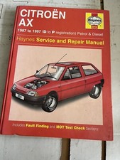 Citroen AX Petrol & Diesel (87 - 97) Haynes Repair Manual Workshop Guide