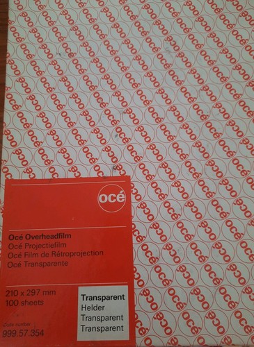 Over head projector film - head,