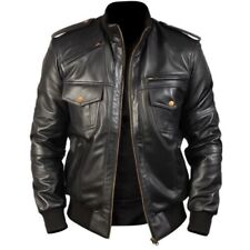 Mens Genuine Soft Biker Black