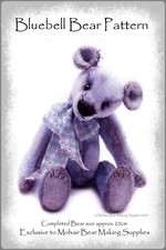 OOAK Mohair Teddy Bear Sewing Pattern 'Bluebell' 8" Jointed Teddy Bear