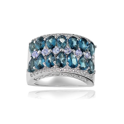 Sterling silver tanzanite - silver,