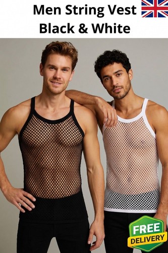 Men string mesh - string, vest