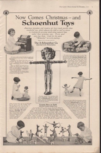 1917 schoenhut toy doll piano - toy,