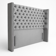Chesterfield Design 54" High Floor Standing WING Headboard in Plush Velvet