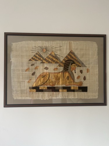 Large vintage framed egyptian - framed,