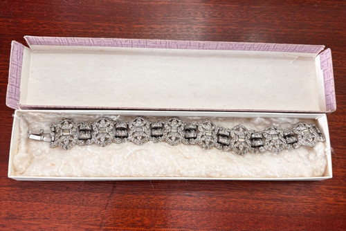 Art deco white metal paste - metal, &