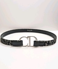 Dior Blue Montaigne Logo Belt