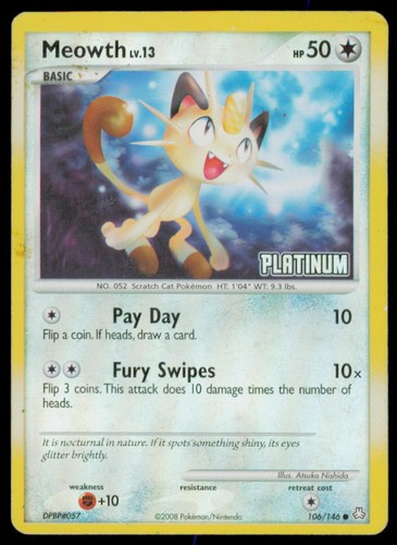 Meowth 106 146 holo promo - holo,