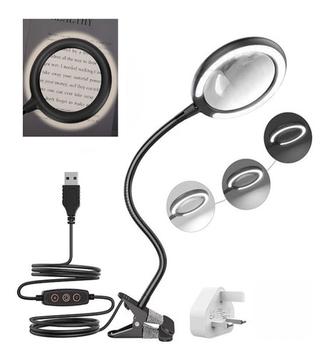 Magnifying light clip desk - light, clip-on