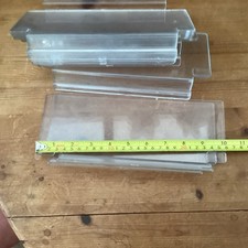 10 SLAT WALL  / SLAT BOARD CLEAR ACRYLIC SHELF BRACKETS  200 x 100 mm #5