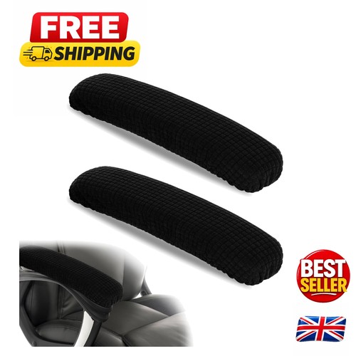 2pcs black polyester chair arm - polyester,