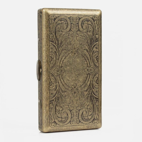 Retro cigarette case box gold - retro,