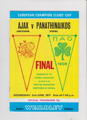 1971 european cup final - cup, v