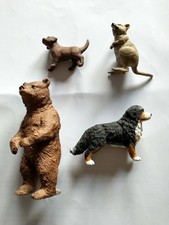 Schleich animals, set of 4. Bear, two dogs, wallaby