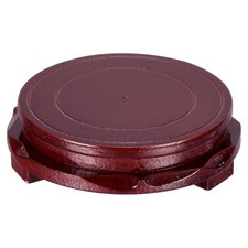 Planter Display Stand, 5.1" Dia Imitation Wood Style Round Stand