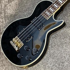 GrassRoots G-LB-52CC Les Paul type Blakc Electric Bass Guitar Used From Japan