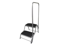 Caravan Double Step with Handrail (Support Handle Twin Non Slip Platform Stool)