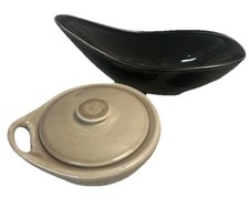 Raymor Contempora Steubenville Lot Sugar Bowl & Lid, Gravy Boat Ben Seibel MCM