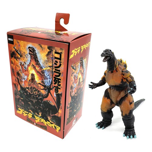 Neca godzilla 1995 burning - godzilla,