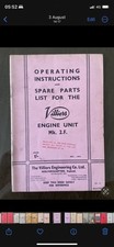 Villiers Operating Instructions & Spare Parts List Engine Unit MK 2.F Oct1954