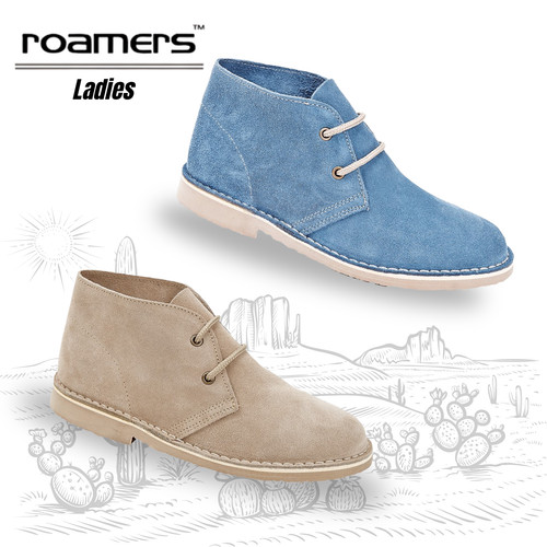 Ladies suede desert boots - ladies,