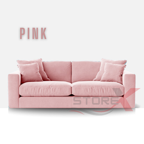 Storex plush fabric large sofa - storex,