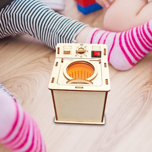 Wood washing machine toy diy - wood,