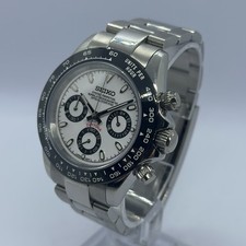 Seitona Panda Seiko Mod VK63 Chronograph - Oyster Bracelet Or Rubber Strap
