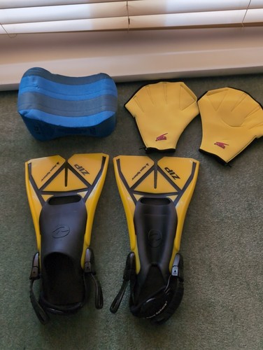 Adult swim training fins pull - swim, fins,