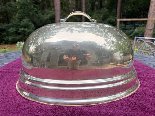Large vtg silverplate meat - vtg,
