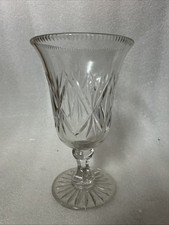 Vintage Cut Glass Hurricane