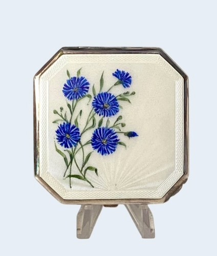 Vintage powder compact silver - vintage,