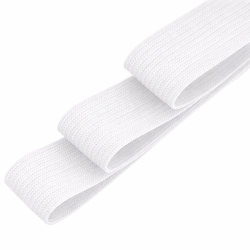 Flat elastic cord - cord, white