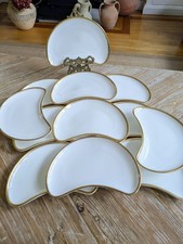 12 X Royal Worcester Viceroy Gold Crescent Side Plates