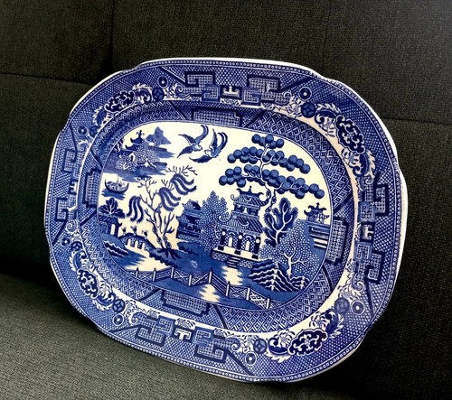 Adams willow blue white oval - willow,