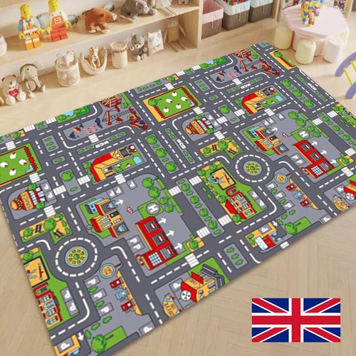 Children village mat - children, kids