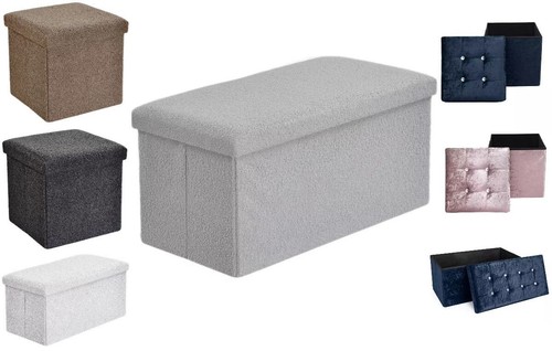Storage box foldable ottoman - storage,