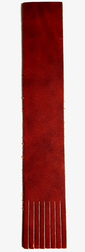 Thick glossy brown leather - thick,