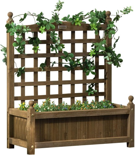 Trellis planter box wooden - trellis,