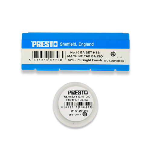 Presto 10ba taps dies - 10ba,