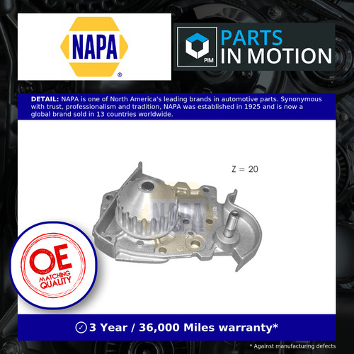 Water pump nwp1437 napa - pump,