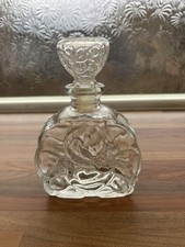 Vintage Glass Floral Decanter